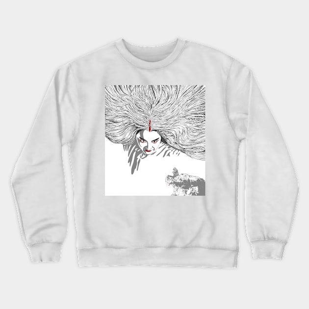 THE BRIDE WITH WHITE HAIR (White Cliff) Crewneck Sweatshirt by HKCinema